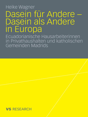 cover image of Dasein für Andere--Dasein als Andere in Europa